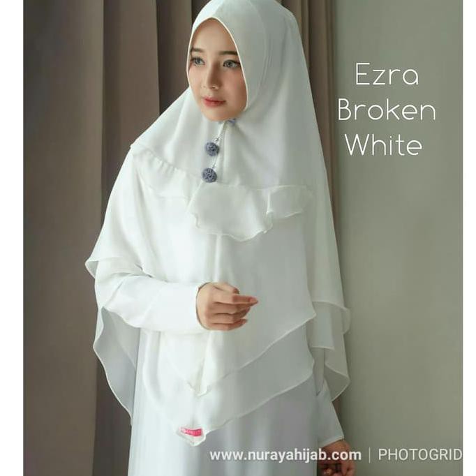 Dijual Khimar Ezra Broken White Amily Hijab Hijab Jilbab Non Pet Syari Ceruti Tbk