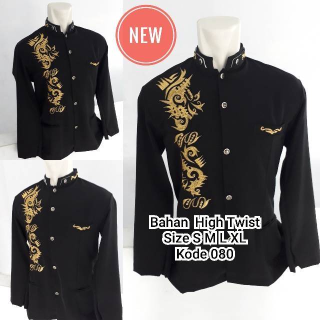 Jasko Jas koko bordir Hitam gold New