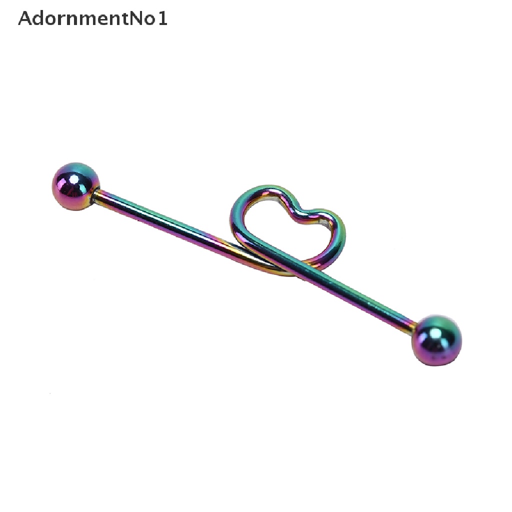 (AdornmentNo1) 6pcs / Set Anting Tindik Tulang Rawan Telinga Bentuk Barbel Bahan Stainless Steel
