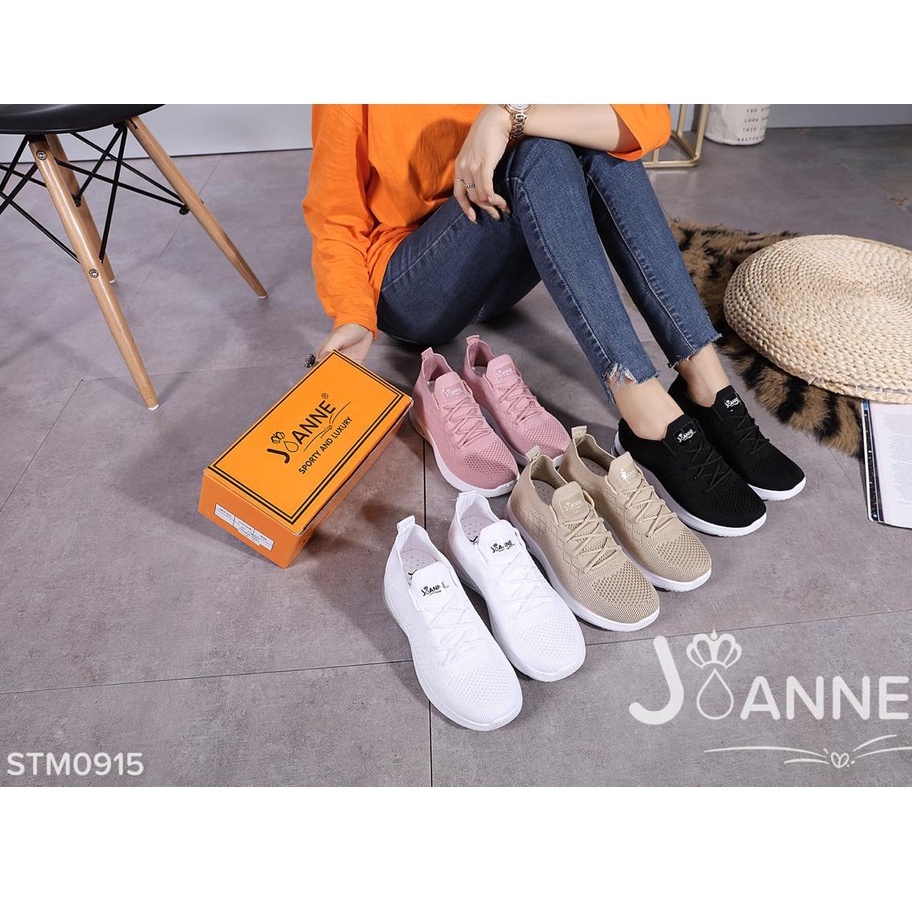 JOANNE Sepatu Wanita FlyKnit Sneakers Shoes #STM0915 ORIGINAL