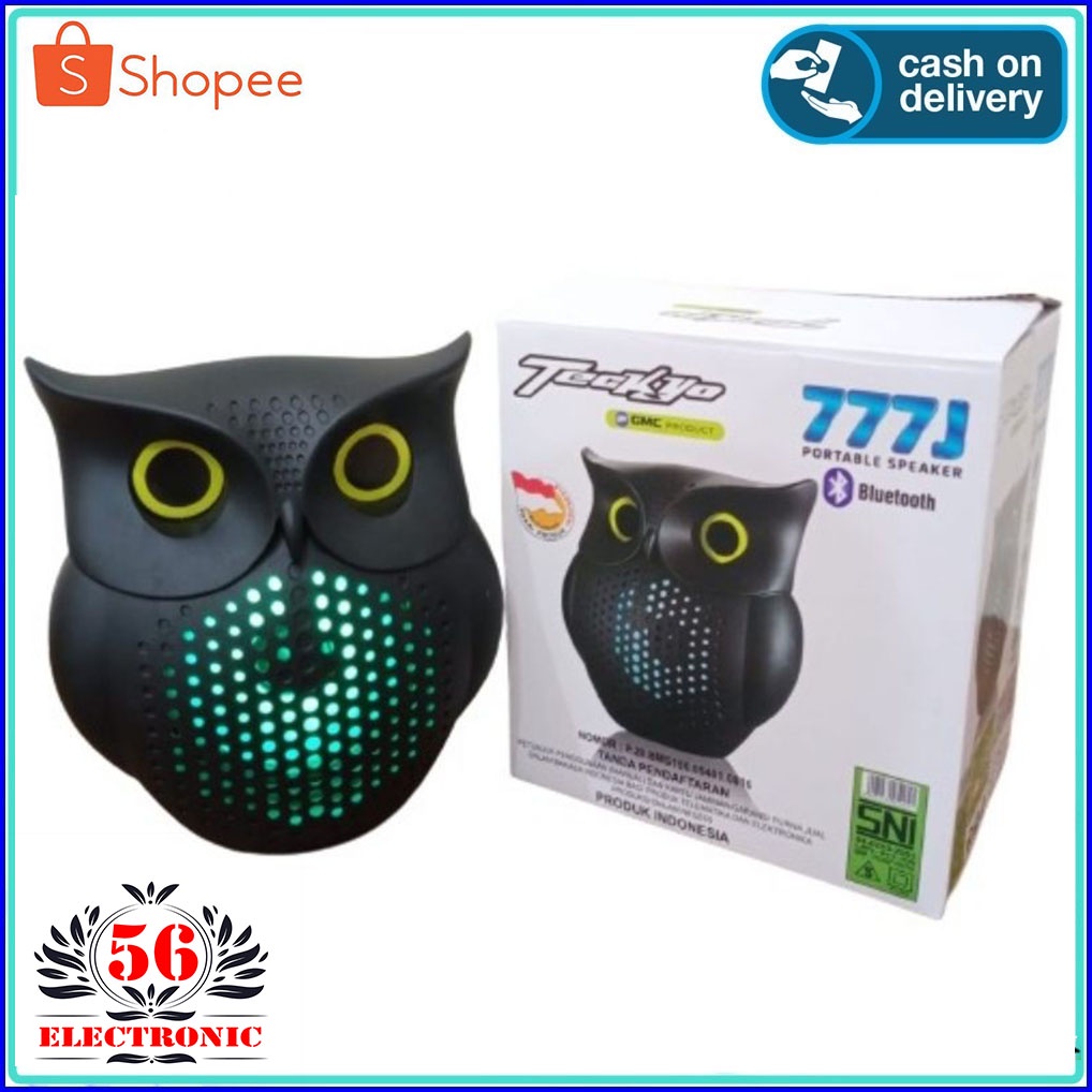 Speaker Bluetooth GMC Teckyo 777J / Speaker Mini Karakter Burung Hantu