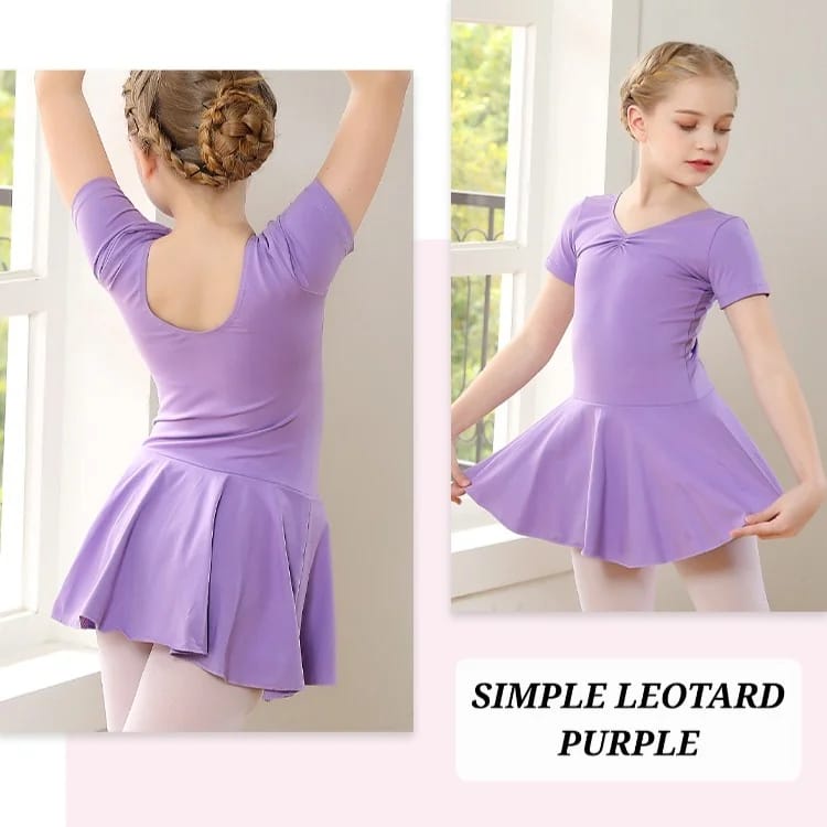 SIMPLE LEOTARD BAJU BALET GYM GYMNASTIC SENAM ANAK REMAJA BALLERINA IMPOR ADEM NYAMAN