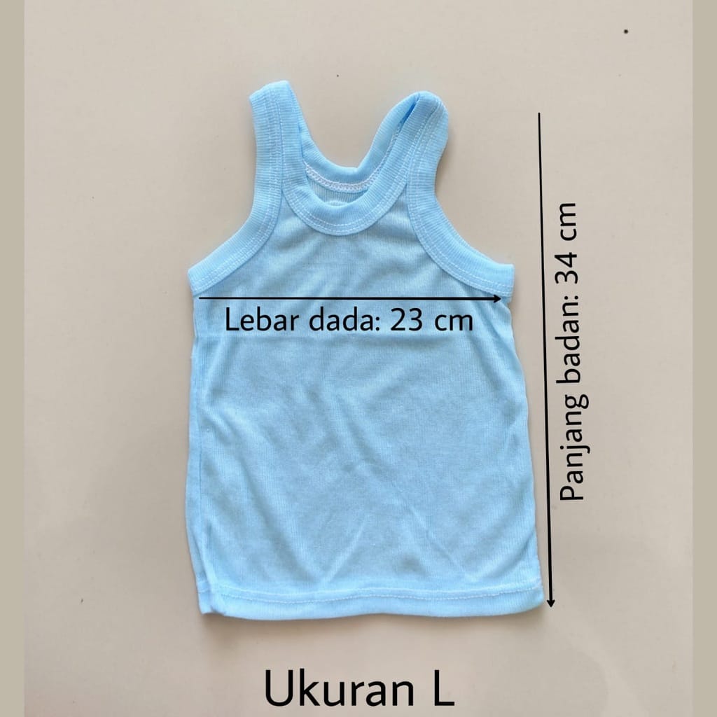 12pcs - Kaos Dalam Bayi &amp; Anak 1-5 Tahun S-XXL Singlet Warna Putih Polos Murah