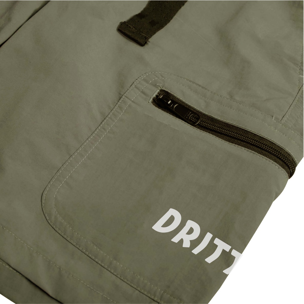 Dritto BoardShort - ShortBoard QMind Celana Pendek Unisex - Olive