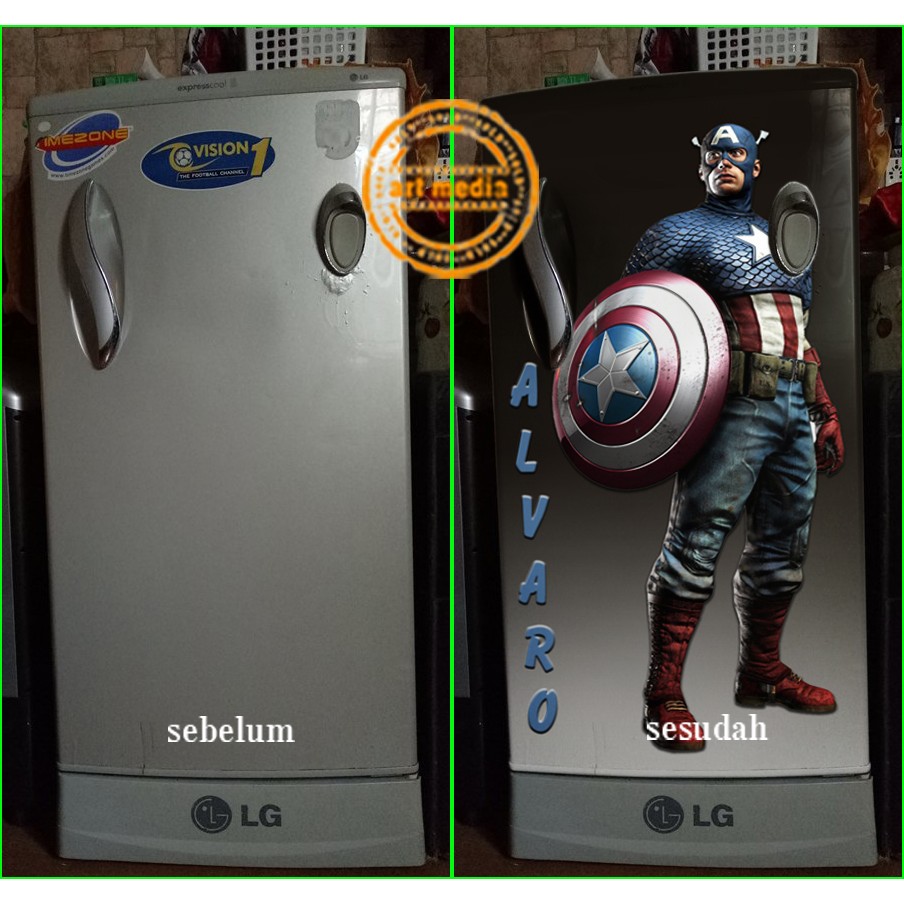 STIKER KULKAS CAPTAIN AMERICA