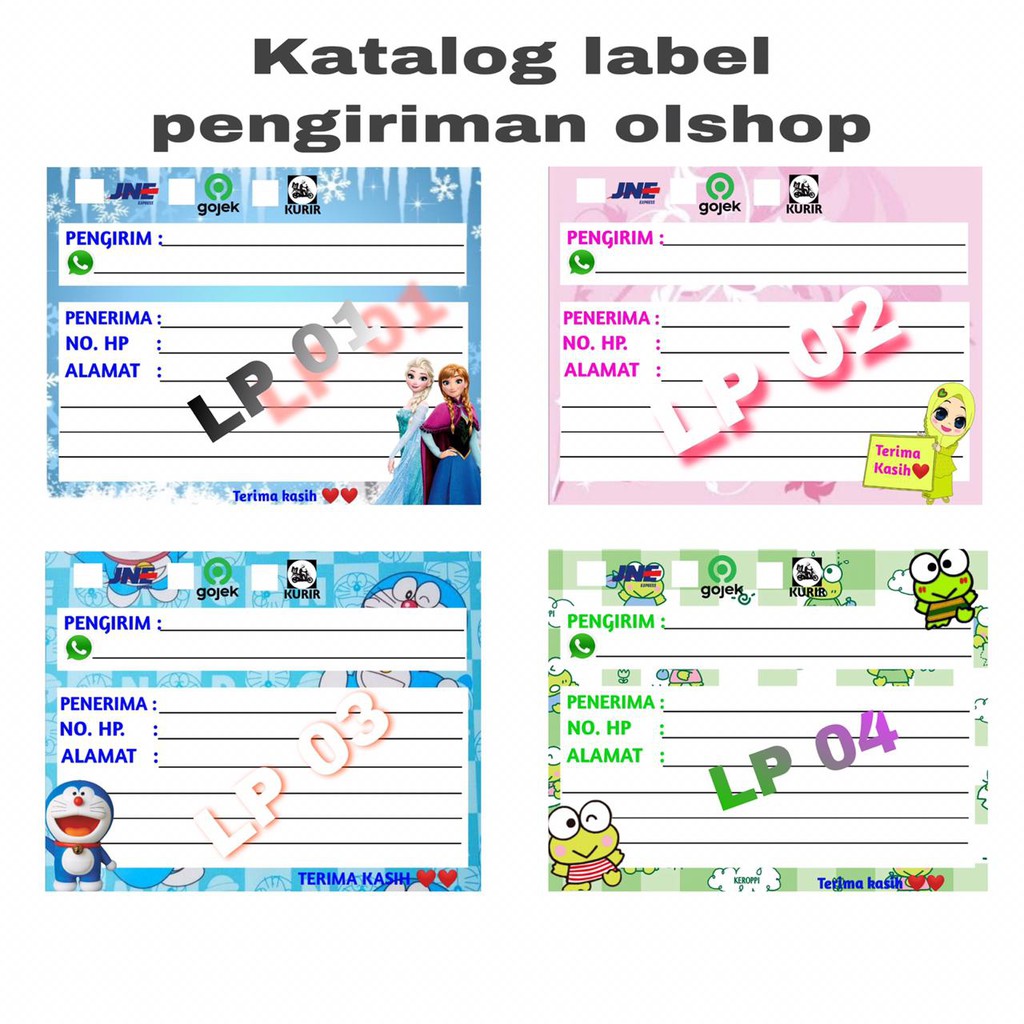 

label pengiriman olshop 100pcs