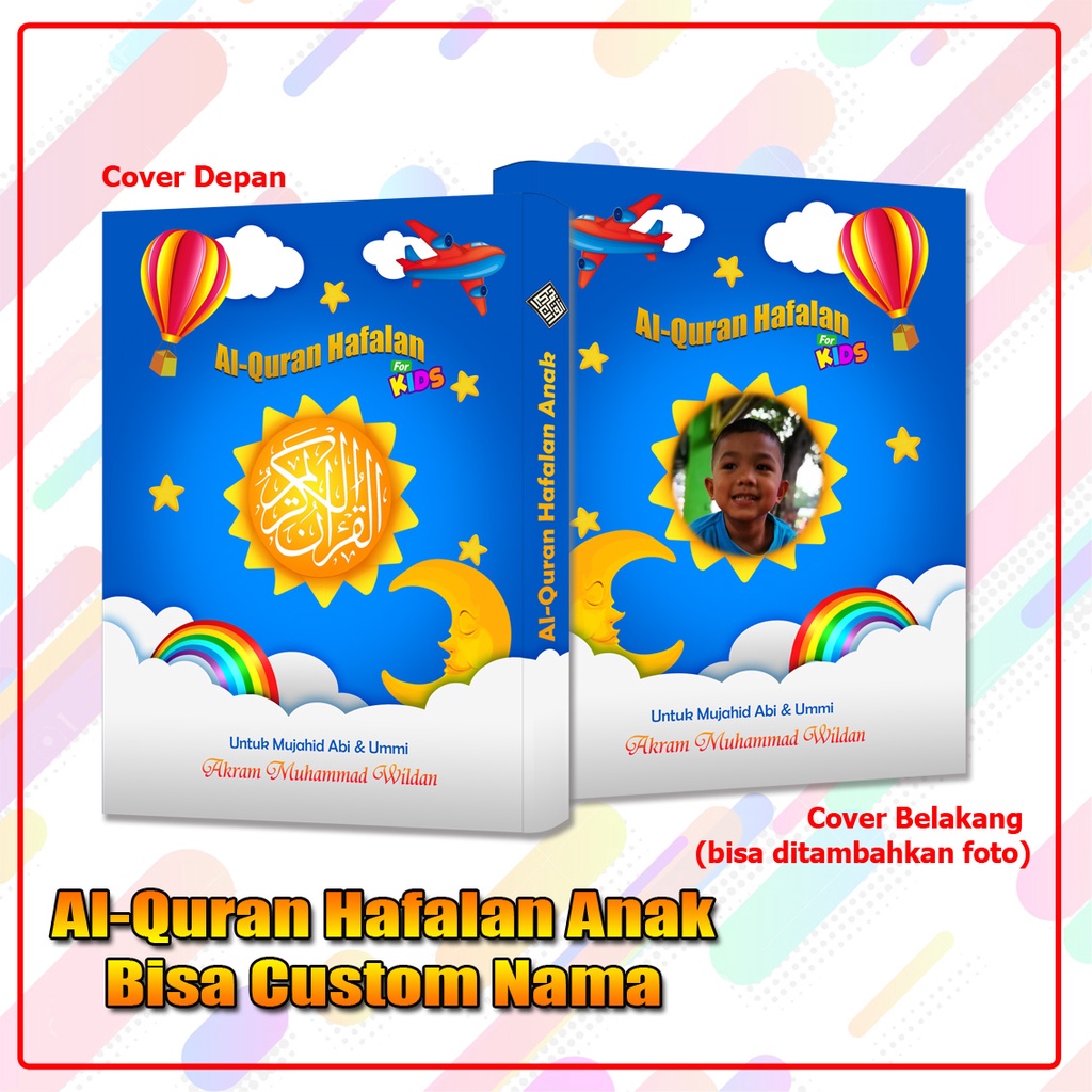 Al-Quran Custom Hafalan untuk Anak uk. A5 Bisa Tambah Foto