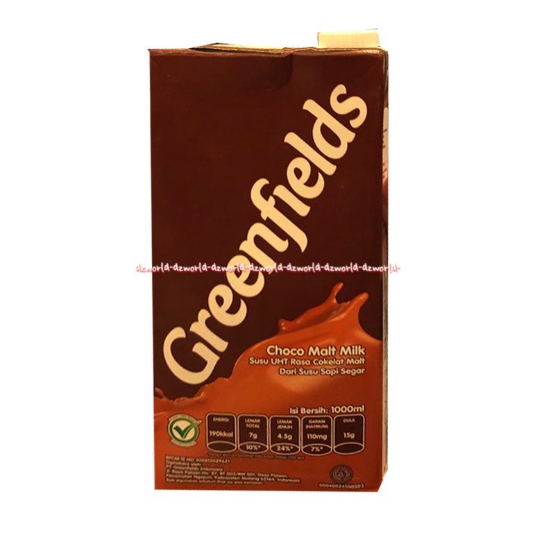 Greenfields Choco Malt Milk Susu UHT Coklat Chocolate1L Dibuat Dari Susu Sapi Pilihan Greenfield Green fields