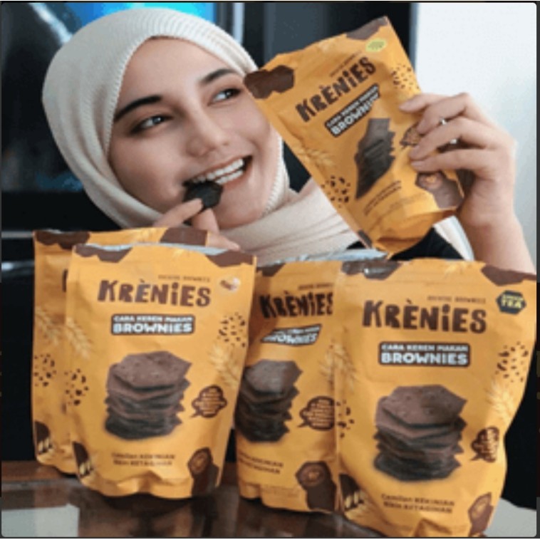 

Krenies Krekers Cemilan Brownies Paket 6 rasa 6 pcs