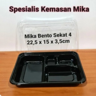 [50 SET] Mika Bento Sekat 4 Polos / Tray Bento Sekat 4 Polos / Box Bento