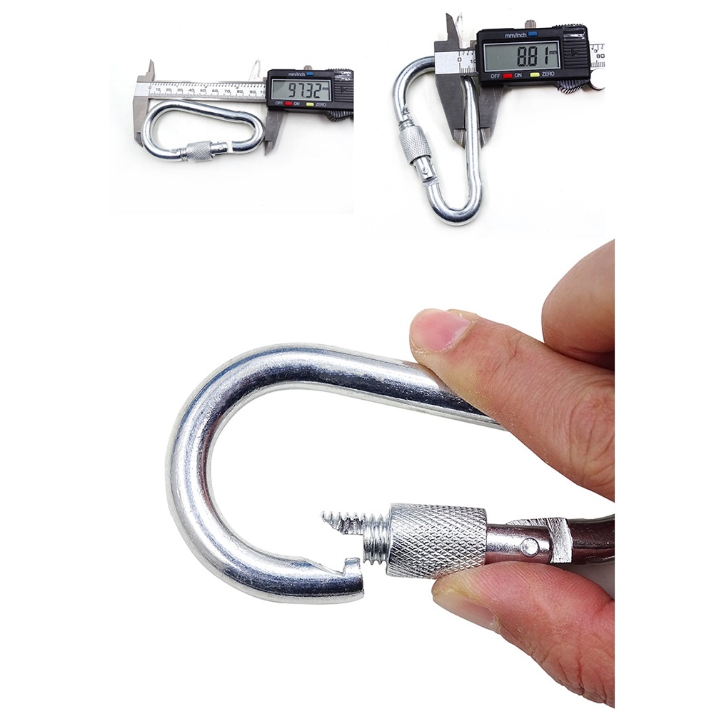 Tali Paracord Panjang Tebing Climbing Rope 10mm 10M/20M with Steel Buckle - Blue