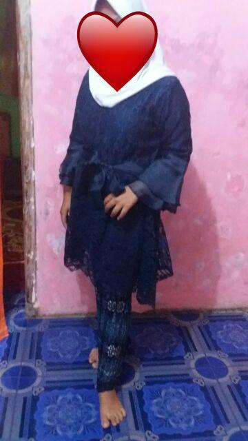 Couple Laluna Navy/busui/batik/baju Kondangan