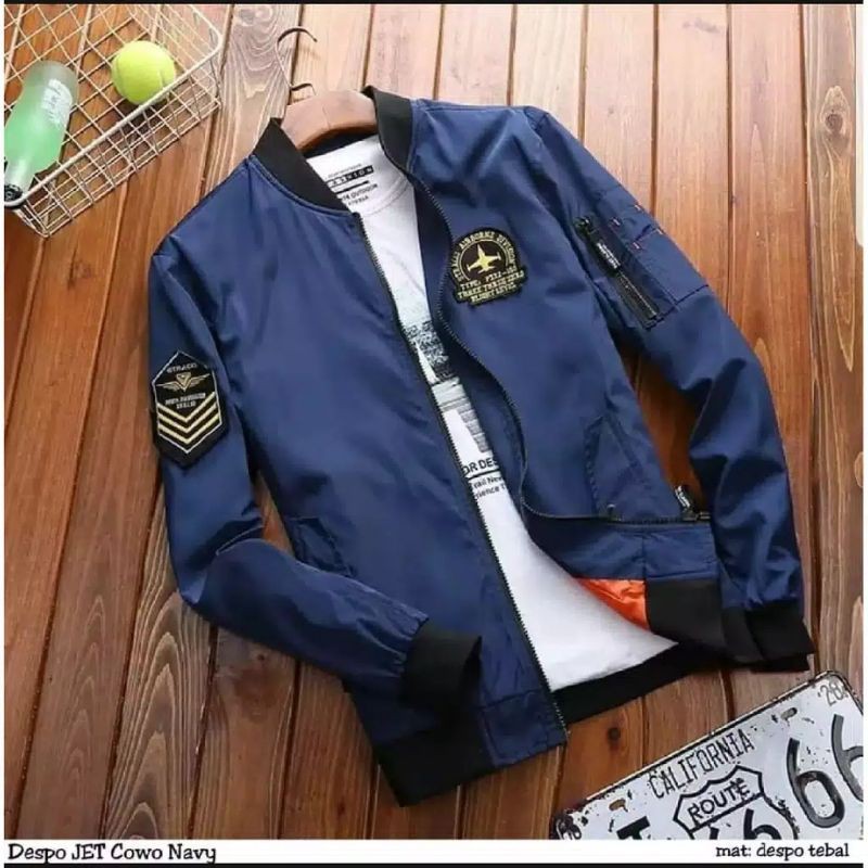 JAKET BOMBER PRIA - BAHAN TEBAL - JAKET BOMBER DESPO