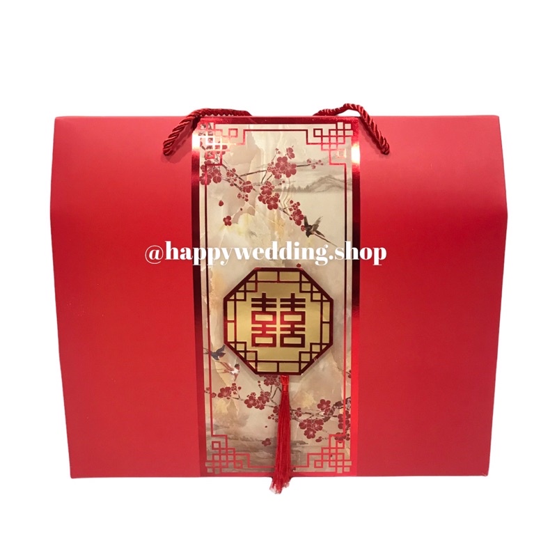 

Paper Bag Shuang Xi Wedding / Paper Bag kado Kertas motif Sanghie / Sangjit