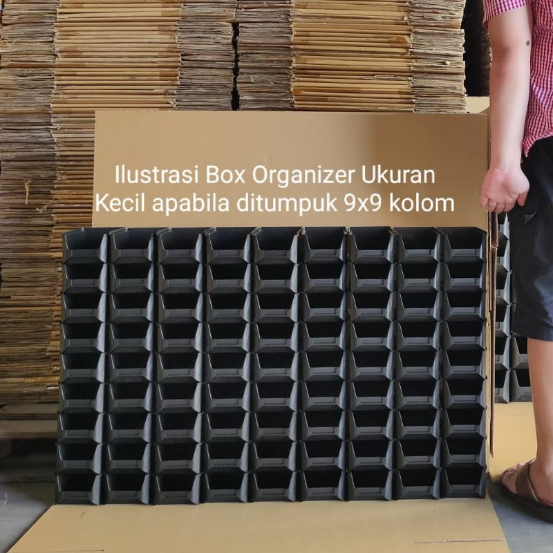 Rak susun plastik Per 4pcs ukuran 14,5 x 9 x 7cm Mono Rako kecil Box Organizer Plastik Susun Ukuran Kecil