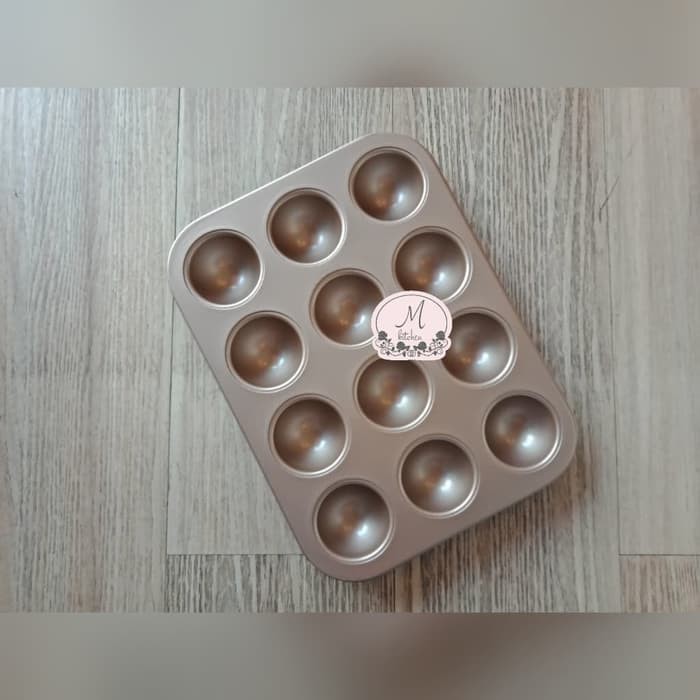 Loyang Teflon 1/2 Round Pan Gold 12 (26x20x3cm)