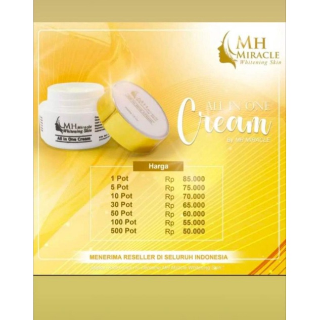 cream MH miracle Whitening skin