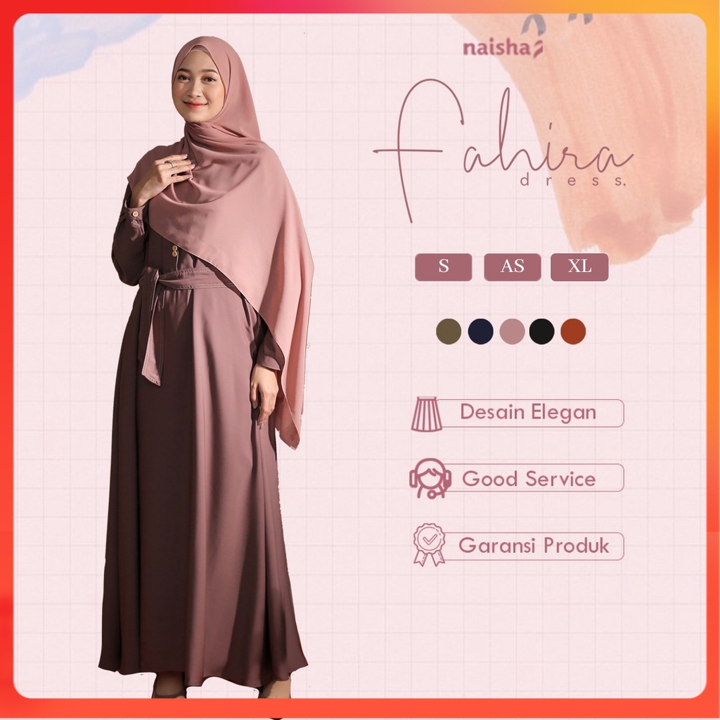 Fahira Dress by Naishaofficial / Gamis Fahira / Gamis Dewasa