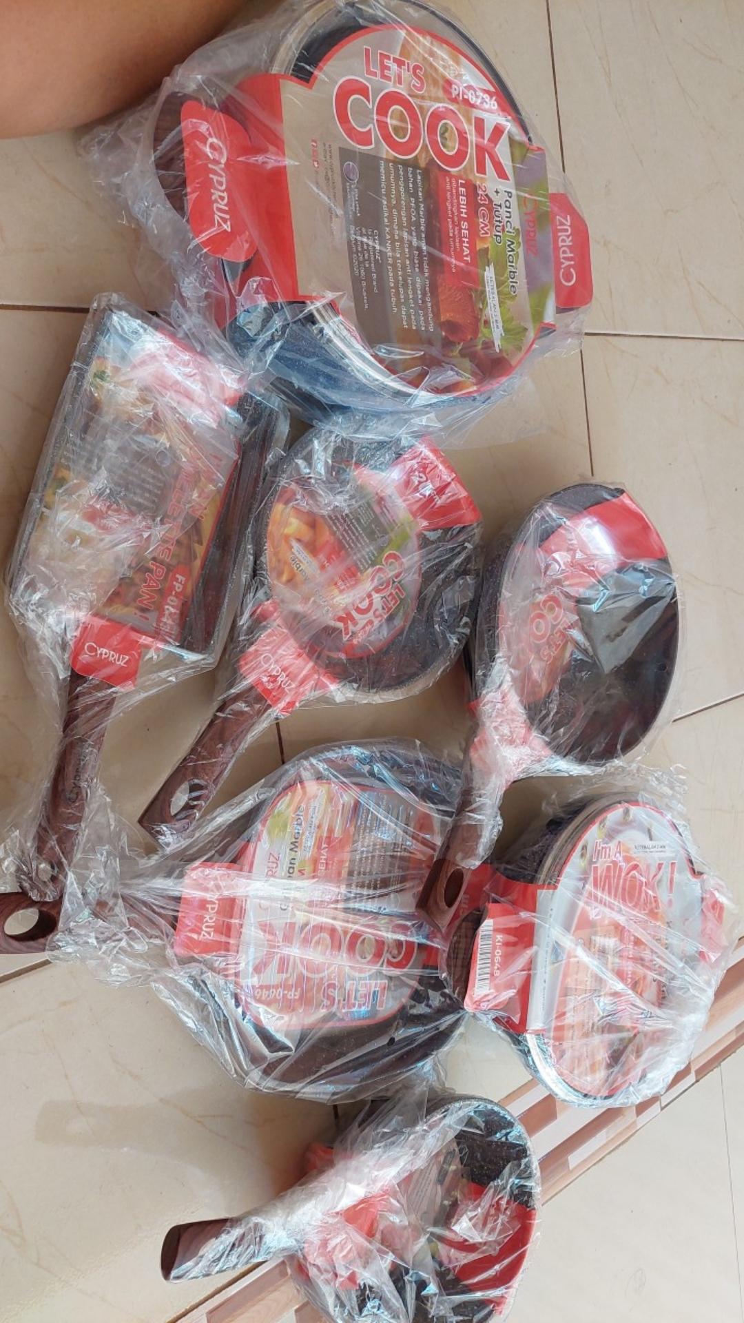 Cypruz - Paket Super Lengkap Panci Set Cookware Kuali Alat Masak