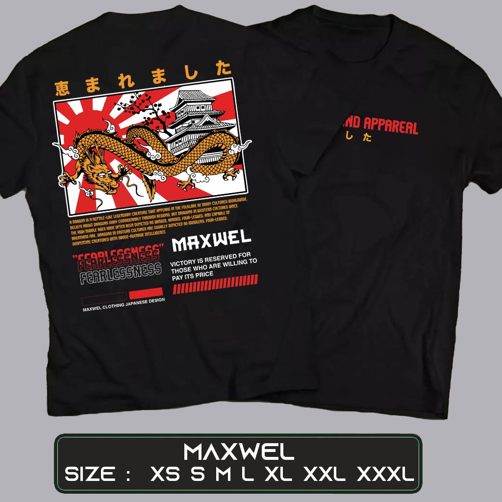 Maxwel Kaos Distro Pria Keren Ori Simpel Premium Tshirt Warna Hitam Cotton Combed 24s Sablon Plastis