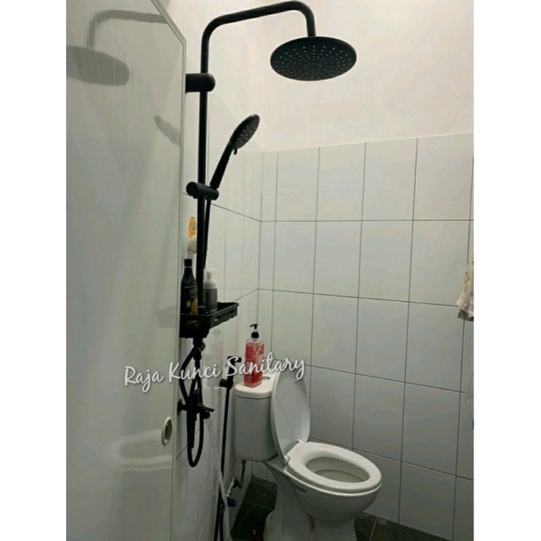 Shower Tiang Black/Hitam/Dingin/Shower Set/Shower Column