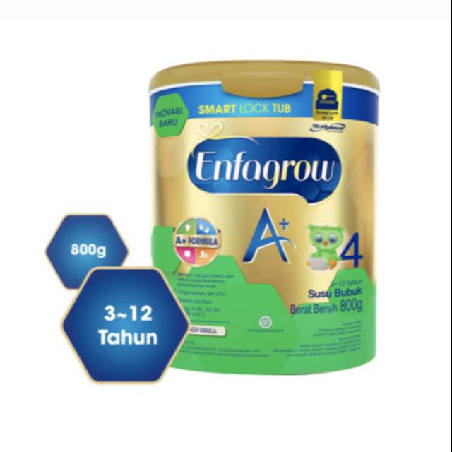 Susu formula enfamil A+ tahap 4 kemasan 800 gram vanila usia 3-12 tahun