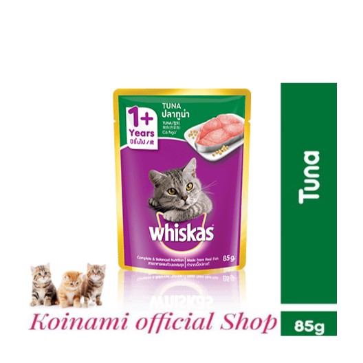 WHISKAS 80gr TUNA ADULT / makanan kucing / pakan kucing / cat food / koinami petshop / dray food