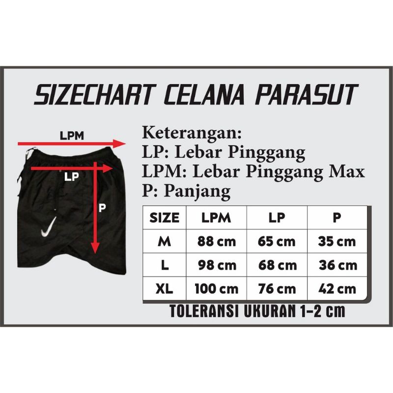 Celana parasut celana lari parasut kolor running/ celana lari