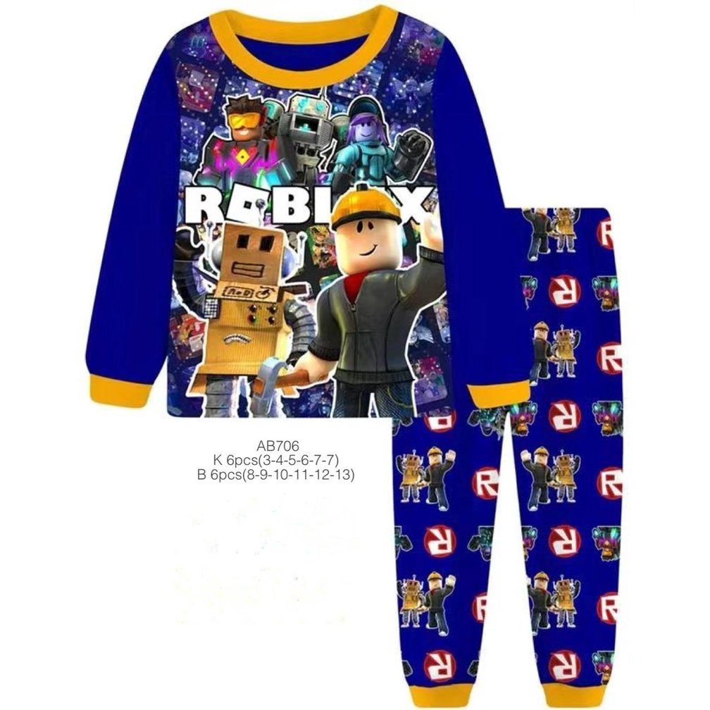 Piyama Anak/Baju Tidur Anak 3-13thn/ROBLOX/SQUID GAME Lengan Panjang-Roblox 2