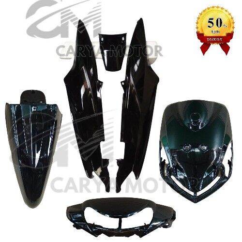 Full body mio smile hitam mengkilat / Cover body Mio smile set hitam TERLARIS / TERMURAH
