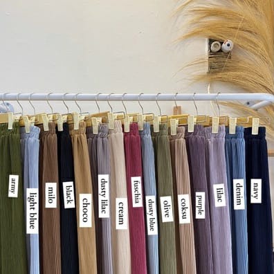 Free Ongkir COD KULOT PLISKET LIDI / CELANA PLISKET LIDI PREMIUM / CELANA KULOT PLISKET WANITA / Hyg