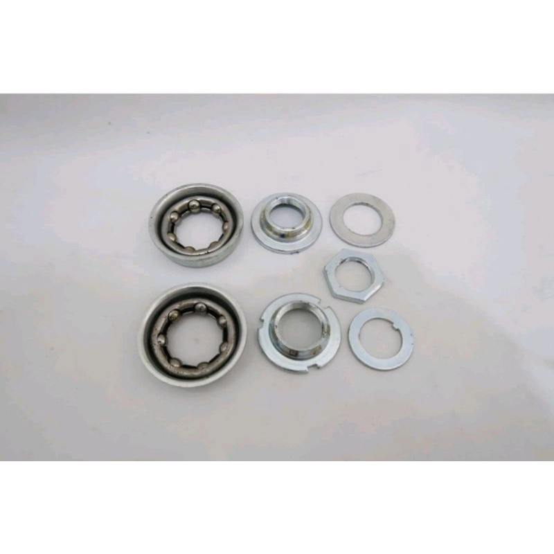 Rotel Gir Engkol As Tengah Langsung Ukuran Size 12 / 16 / 18 Inch BMX Mini Sepeda Anak Anak Termasuk Include BB Cup Cups Set Mangkok Pelor Bearing Sarang Crank Chainring Chain Ring