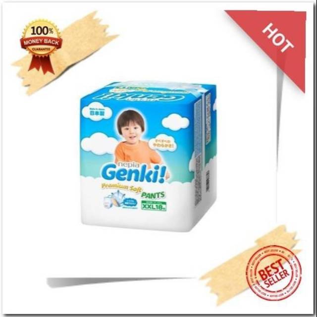 Pampers Nepia Genki Diapers Pants XXL 18