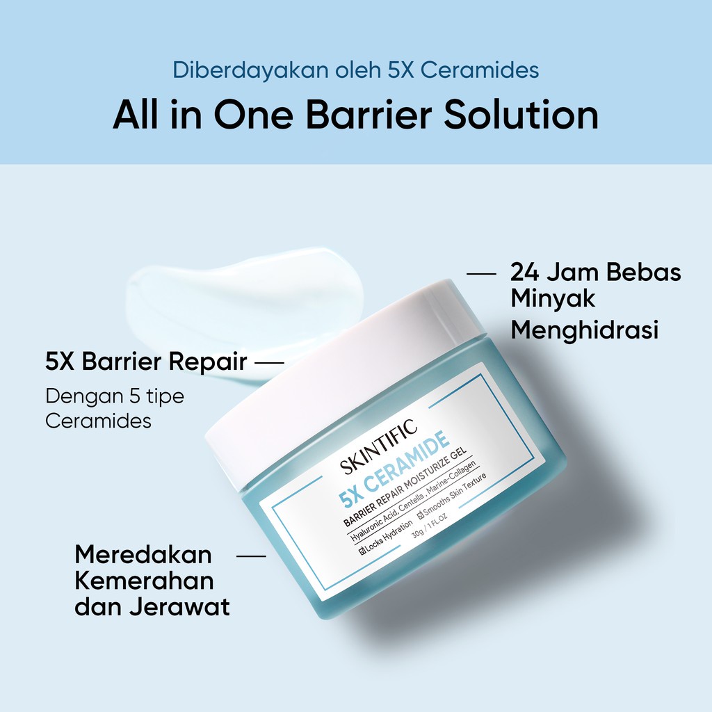 【BPOM】SKINTIFIC - Glowing Barrier Set / 10% Niacinamide Brightening Serum &amp; 5% Ceramide Barrier improve Moisture Gel