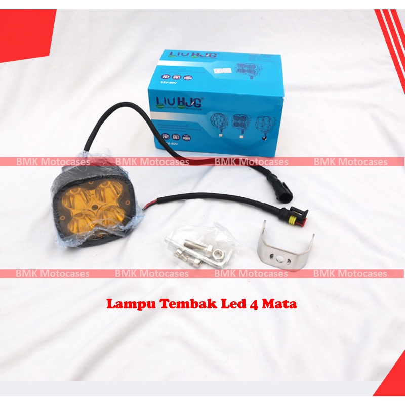 Lampu Tembak Led Cwl 4 Mata 40 Watt Mb4 Cree Work Light Free Mika Kuning