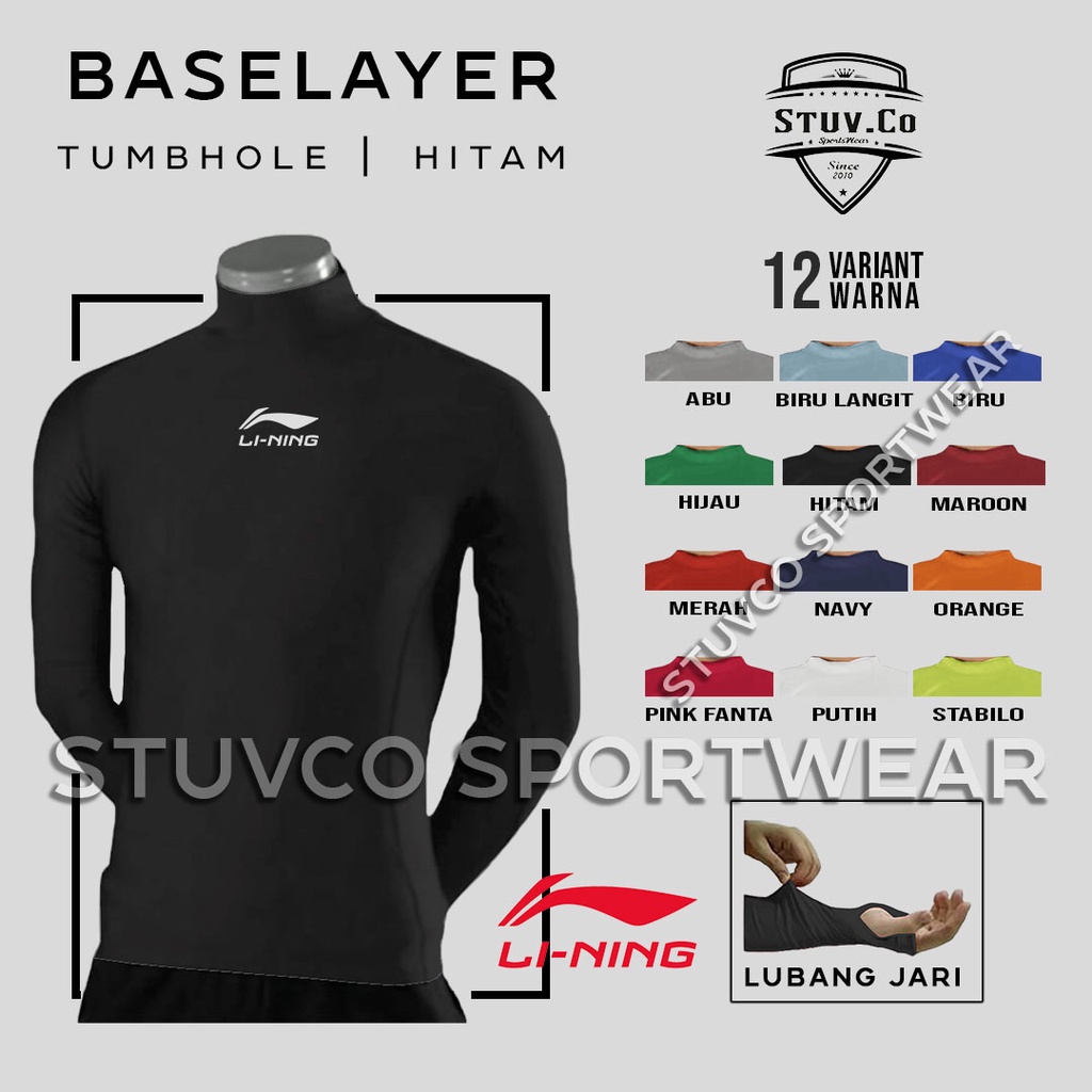 BASELAYER LONGSLEEVE THUMBOLE MANSET LENGAN PANJANG JARI DALEMAN OLAHRAGA UNISEX KEREN