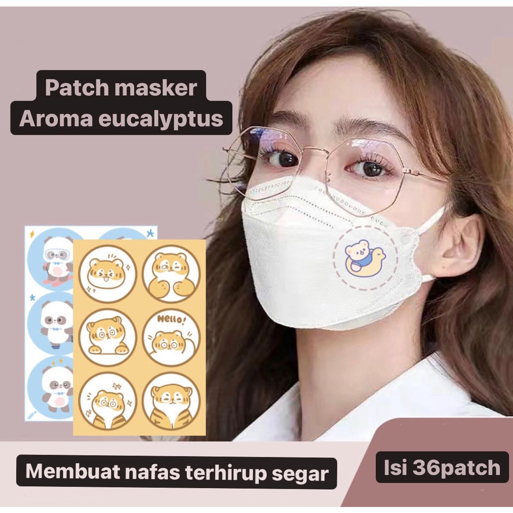 [COD] 36pcs aroma patch freshcare stiker masker gambar lucu