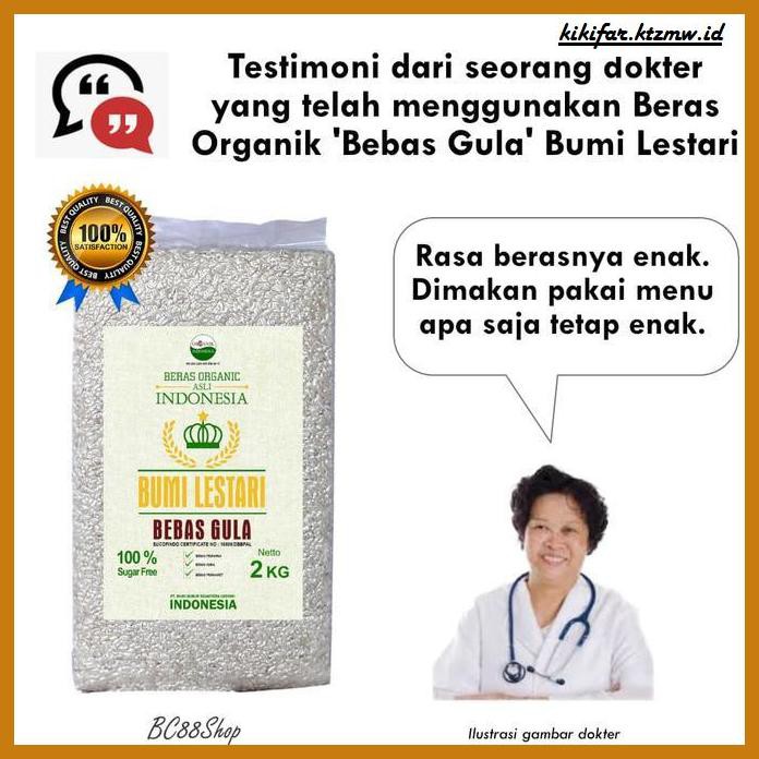 

ANEKA-BERAS- BERAS ORGANIK BEBAS GULA (WHITE RICE SUGAR FREE) 2KG BUMI LESTARI -BERAS-SEHAT.