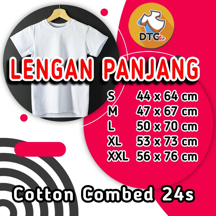 Sablon Kaos Satuan Custom Design Suka-Suka Kaos Putih Lengan Panjang
