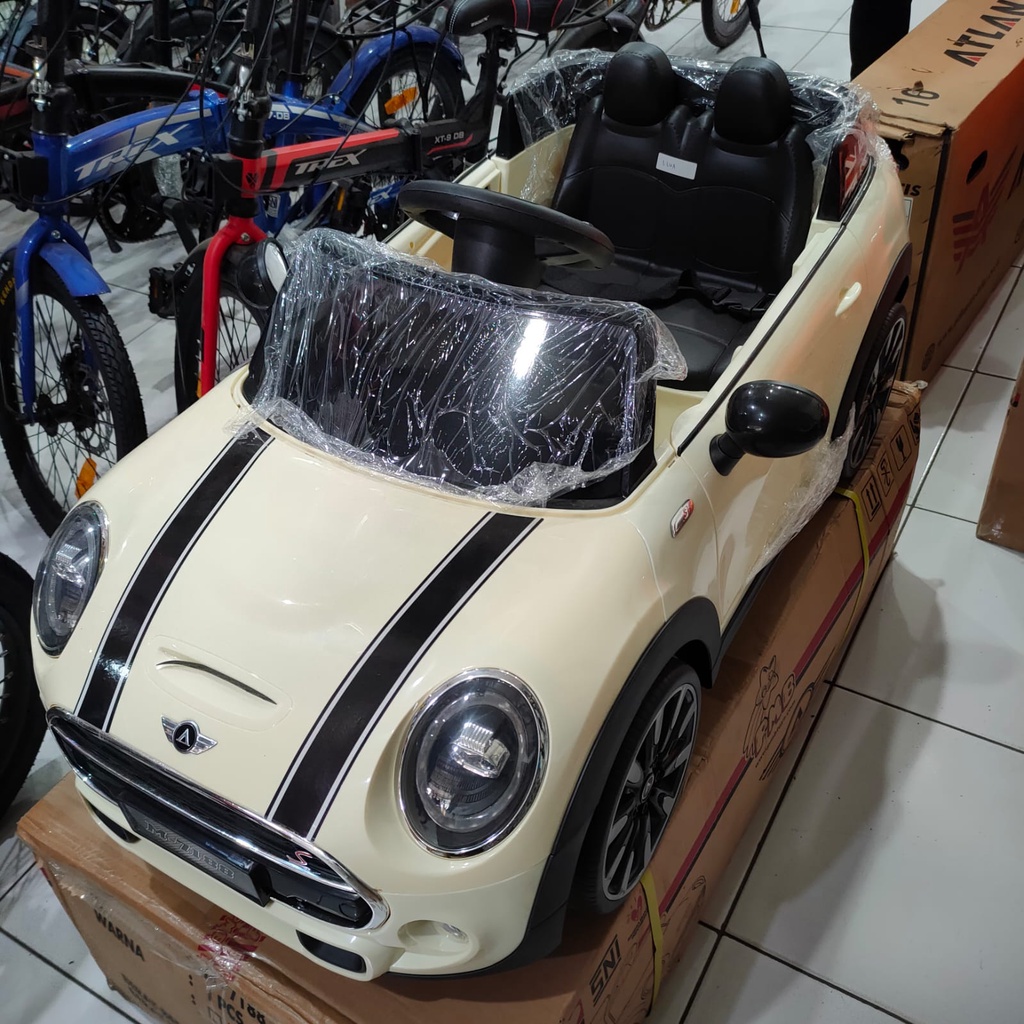 Jual mainan mobil aki mini cooper pmn m7188 remote Shopee Indonesia