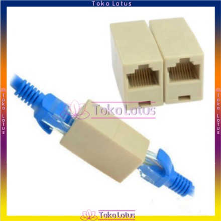 Barel 10PCS RJ 45 SINGLE /DOUBLE CABANG - barel UTP RJ45 Single/Double LAN Konektor [COD]