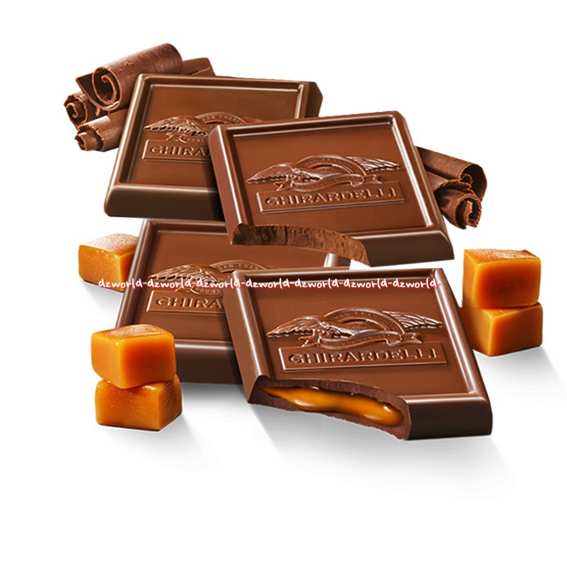 Ghirardelli Dark Chocolate Caramel Raspberry Sea Salt 100gr Coklat Giradeli Girardeli