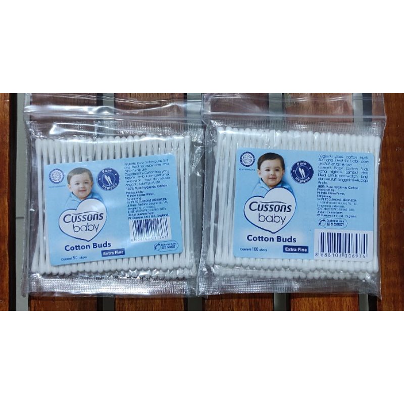 Cussons Baby Cotton Buds Extra Fine Isi 50 &amp; 100 / Reguler / Pembersih Telinga Anak  &amp; Dewasa