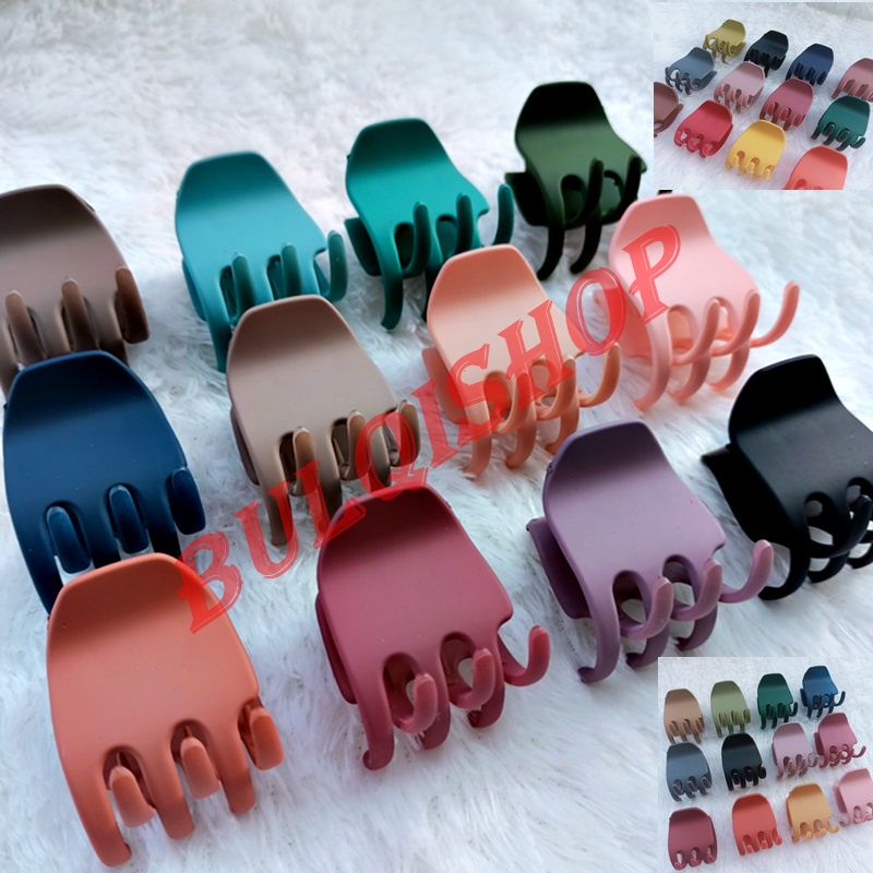 Jepitan JEDAI GARPU DOFF dove matte 4cm cakar 3 jepit rambut ikan ori korea