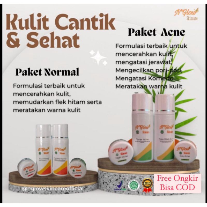 N'Glow Skincare 100% Pemutih Wajah yang Ampuh Aman BPOM dan Original