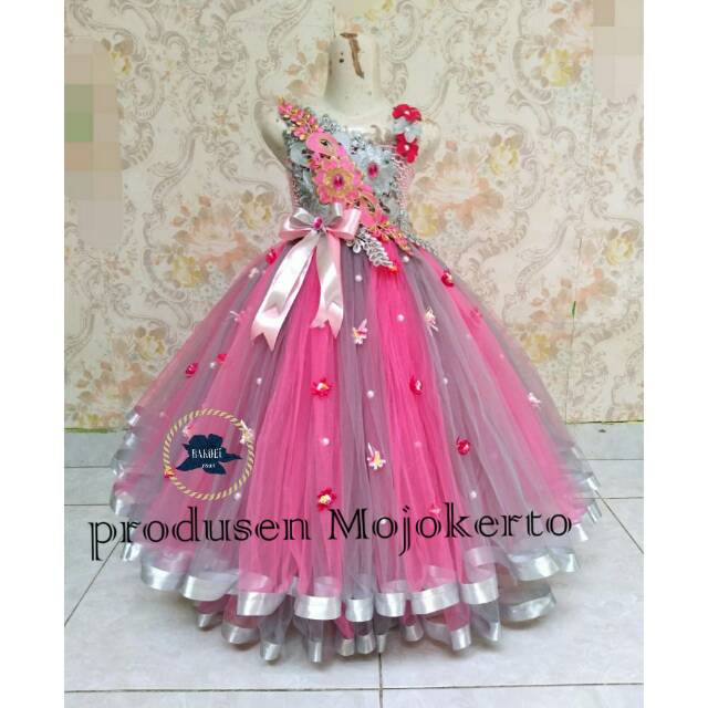 Baju pesta anak mewah / Baju Ultah/ baju pesta anak perempuan mewah megar/ baju tutu anak perempuan