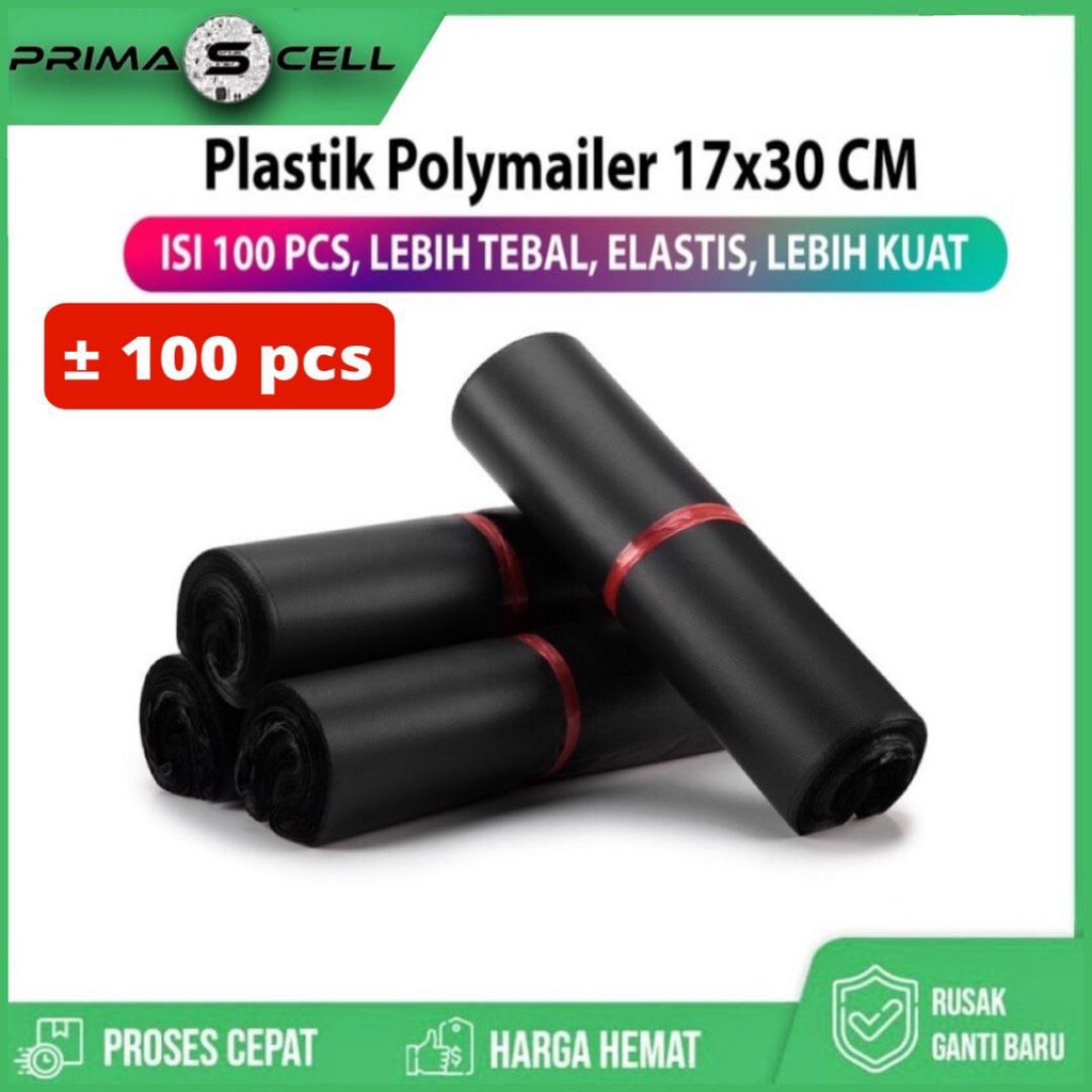 

Plastik Polymailer Hitam 17x30 Bungkus Plastik Packing