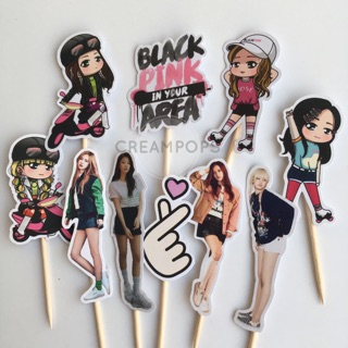  Hiasan  Kue  Blackpink Kpop Topper Ulang Tahun Shopee 