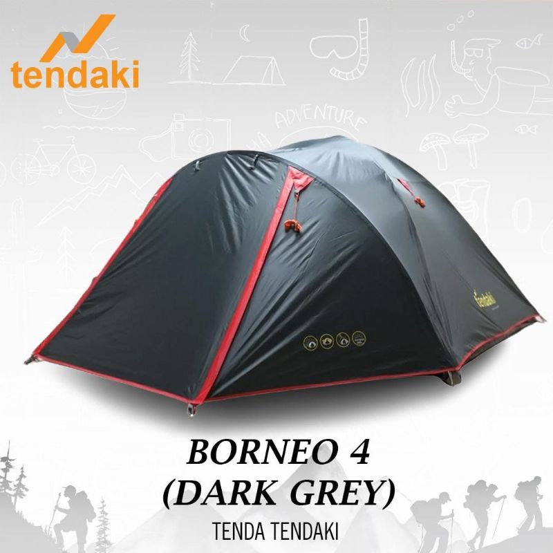 TENDA TENDAKI BORNEO 4 / BORNEO X JAVA 4 LIMITED EDITION CAMPING MIS BORNEO 4 KAPASITAS 4-5 ORANG