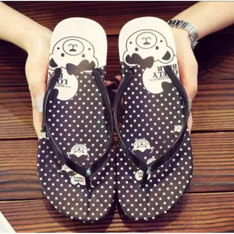 SANDAL JEPIT WANITA MOTIF PANDA PITA